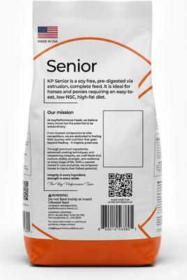 Show full view: KeyPerformance Feeds Senior Low Sugar & Low Starch Horse Feed, 44-lb bag slide 2 of 2