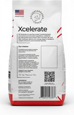 Show full view: KeyPerformance Feeds Xcelerate Low Sugar & High Fat Horse Feed, 44-lb bag slide 2 of 2