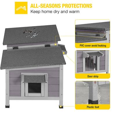 Show full view: Aivituvin Shelter Two-Room Outdoor Feral Cat House slide 3 of 8