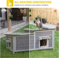 Aivituvin Shelter Two-Room Outdoor Feral Cat House slide 2 of 6