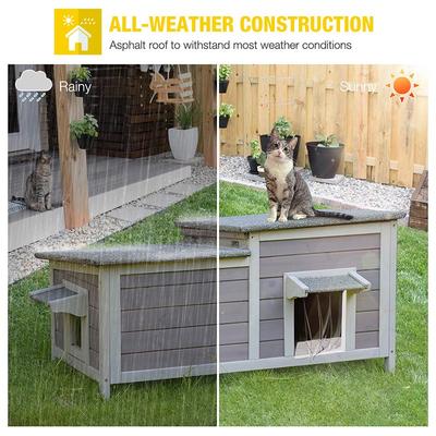 Show full view: Aivituvin Shelter Two-Room Outdoor Feral Cat House slide 4 of 8