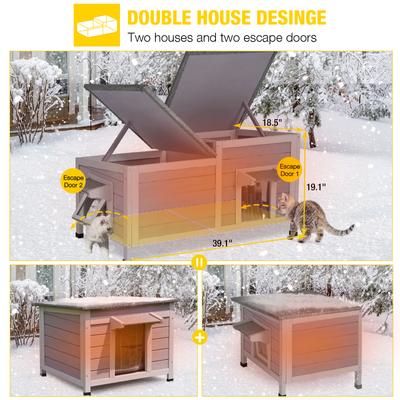 Show full view: Aivituvin Insulated Warm Liner for Outside Winter Cat House slide 7 of 12