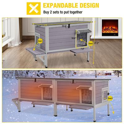 Show full view: Aivituvin Insulated Warm Liner Inside Outdoor Cat House slide 7 of 10