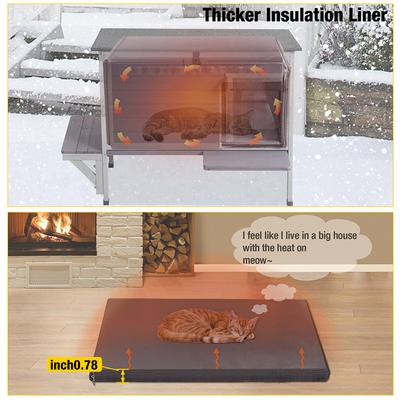 Show full view: Aivituvin Insulated Warm Liner Inside Outdoor Cat House slide 4 of 10