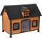 Show in main carousel: Aivituvin Premium Wooden Iron Frame & Asphalt Roof Dog House slide 1 of 10