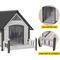 Show in main carousel: Aivituvin Outdoor Iron Frame with Porch Dog House, Off White slide 6 of 7
