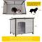 Show in main carousel: Aivituvin Heavy Duty Wooden Iron Frame Dog House, Off White slide 6 of 9