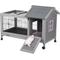 Show in main carousel: Aivituvin 28.3-in Indoor & Outdoor Wheeled Rabbit Hutch  slide 4 of 9
