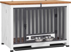 Aivituvin Folding Design Wooden Iron Frame Dog Crate