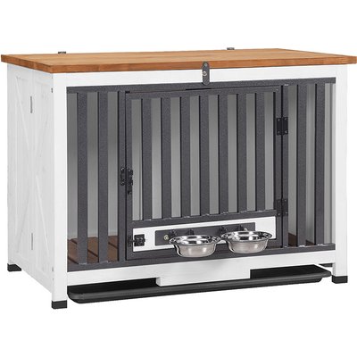 Aivituvin Aivituvin Folding Design Wooden Iron Frame Dog Crate