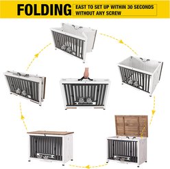 Aivituvin Folding Design Wooden Iron Frame Dog Crate slide 2 of 6