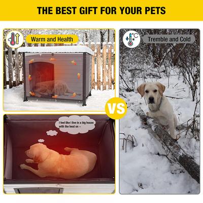 Show full view: Aivituvin Insulated Liner Inside Outdoor Dog House, Off White, Large slide 4 of 12