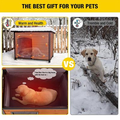 Show full view: Aivituvin Insulated Liner Inside Outdoor Dog House, Brown, Large slide 4 of 10