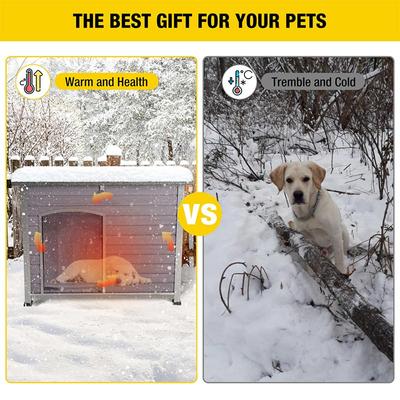 Show full view: Aivituvin Insulated Liner Inside Outdoor Dog House, Gray, Medium slide 4 of 9