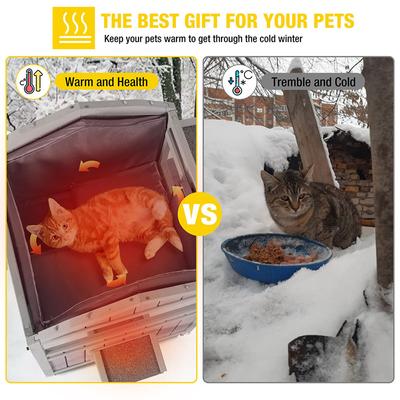 Show full view: Aivituvin Outside Two Storey for Winter Insulated Soft Liner Cat House slide 3 of 11