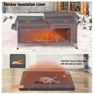 Show full view: Aivituvin Insulated Warm Liner for Outside Winter Cat House slide 4 of 12