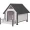 Show in main carousel: Aivituvin Outdoor Iron Frame with Porch Dog House, Off White slide 1 of 7