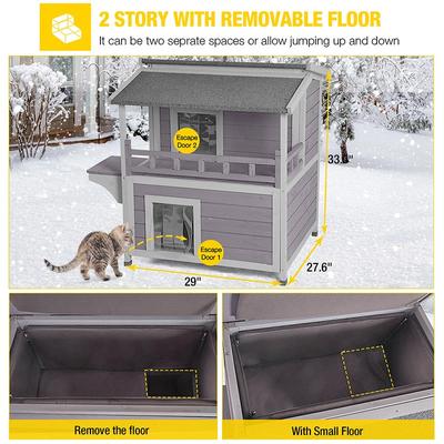 Show full view: Aivituvin Insulated for Feral Cats Cat House slide 7 of 12