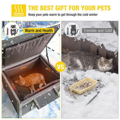 Show full view: Aivituvin Insulated Wooden with Soft Liner Cat House slide 5 of 9