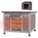 Aivituvin Insulated Wooden with Soft Liner Cat House