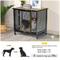 Show in main carousel: Aivituvin Side End Table Furniture Style Dog Crate with Tray, Cushion & Casters, Medium slide 6 of 11