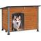 Show in main carousel: Aivituvin Wooden Heavy Duty Dog House, Brown, Large slide 1 of 7