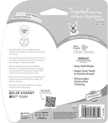 Show full view: Nylabone Power Chew Textured Dog Chew Ring Toy Flavor Medley, Small  slide 9 of 13