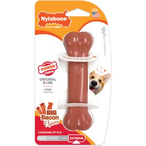 Nylabone Power Chew Durable Dog Toy Bacon, X-Small