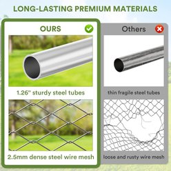 Yafylly Large Outdoor Dog Kennel, Silver, 10 x 10-ft slide 2 of 7