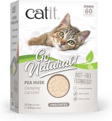 Catit Go Natural Pea Husk Clumping Cat Litter, Unscented