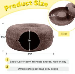 Heeyoo Cat Cave Bed, Coffee slide 2 of 6