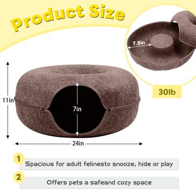 Show full view: Heeyoo Cat Cave Bed, Coffee slide 2 of 6