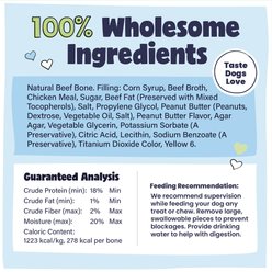 Pawstruck Peanut Butter Flavor Filled Dog Bones, Large, 3 count slide 2 of 9