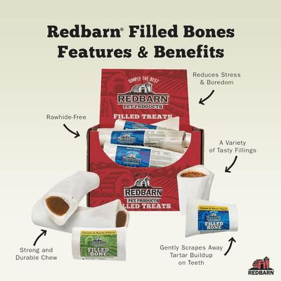 Show full view: Redbarn Filled Peanut Butter Flavor Stuffed Femur Dog Bones, Small, 4 count slide 4 of 10