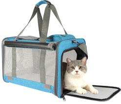 Gapzer Soft-Sided Airline Approved Bag Dog & Cat Carrier, 18.1 x 11.8 x 11.8-in, Blue