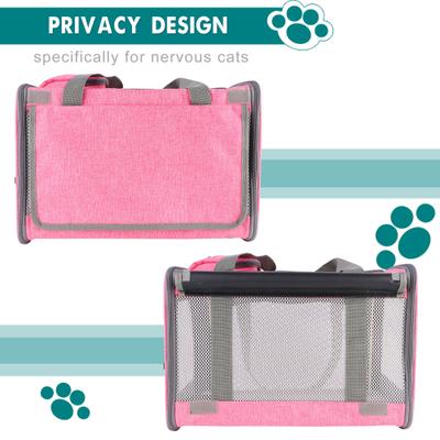 Show full view: Gapzer Soft-Sided Airline Approved Bag Dog & Cat Carrier, 18.1 x 11.8 x 11.8-in, Pink slide 2 of 9