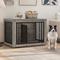 Show in main carousel: Wooflex 2-in-1 Wooden Indoor Dog Crate, Grey, 38-in slide 1 of 8