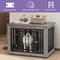 Show in main carousel: Wooflex 2-in-1 Wooden Indoor Dog Crate, Grey, 38-in slide 4 of 8