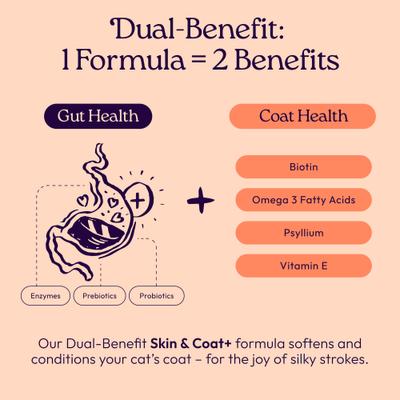 Show full view: WellJoy Skin & Coat + GutBoost Chicken Grain-Free Soft & Chewy Cat Treats, 3.2-oz pouch, 120 count slide 4 of 11