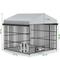 Show in main carousel: Yafylly Outdoor Large Dog Kennel with Roof Cover, Black+Gray, 6.6 x 6.6-ft slide 2 of 6