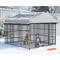 Show in main carousel: Yafylly Outdoor Large Dog Kennel with Roof Cover, Black+Gray, 6.6 x 6.6-ft slide 1 of 6