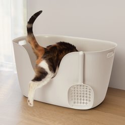 Catit Loo Litter Box with Scoop, White slide 2 of 8