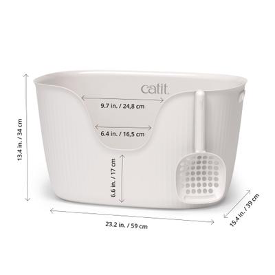 Show full view: Catit Loo Litter Box with Scoop, White slide 4 of 8