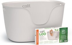 Catit Loo Litter Box with Scoop, White