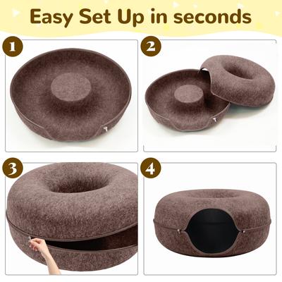 Show full view: Heeyoo Cat Cave Bed, Coffee slide 6 of 6