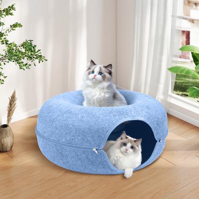Show full view: Heeyoo Cat Cave Bed, Blue slide 4 of 6