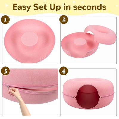 Show full view: Heeyoo Cat Cave Bed, Pink slide 6 of 6