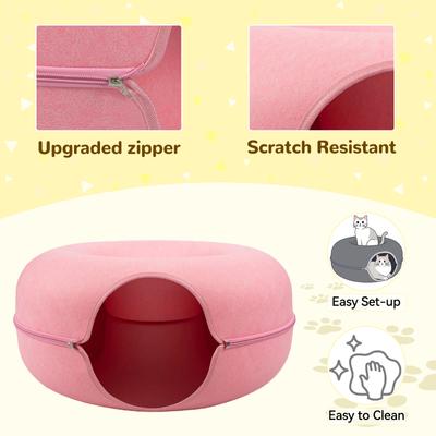 Show full view: Heeyoo Cat Cave Bed, Pink slide 3 of 6