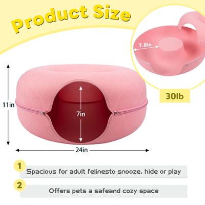 Show full view: Heeyoo Cat Cave Bed, Pink slide 2 of 6