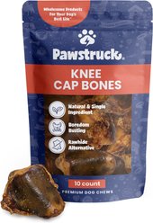Pawstruck Natural Knee Cap Beef Dog Bones, 10 count